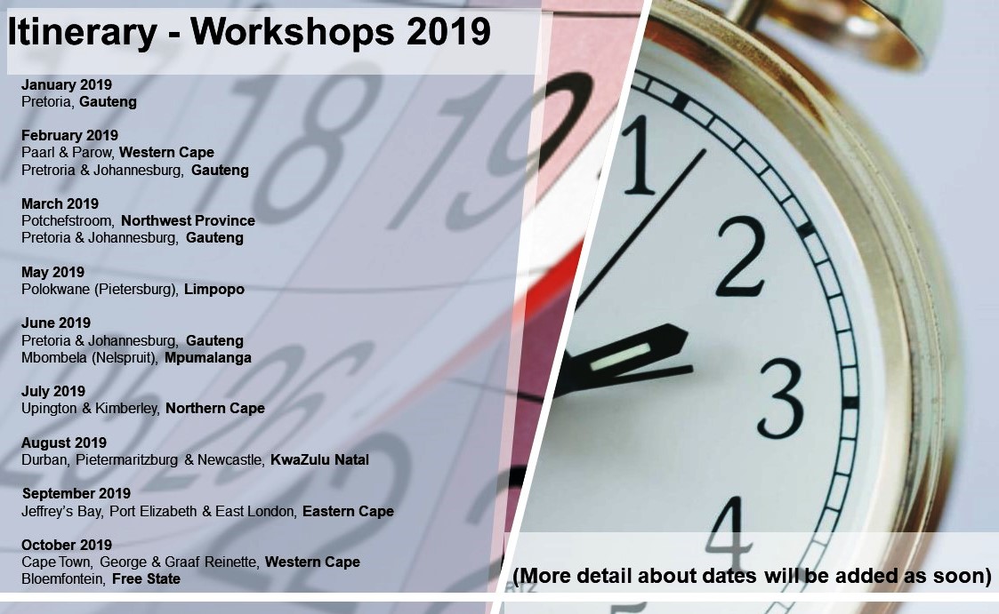 Aquilla Training Itinerary Workshops 2019